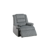 Contemporary Dark Gray Color Velvet Fabric Recliner Motion Recliner Chair 1pc Couch Manual Motion Plush Armrest Living Room Furniture