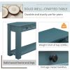 TREXM Console Table/Sofa Table with Storage Drawers and Bottom Shelf for Entryway Hallway(Dark Blue)