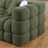 62.2length ,35.83" deepth ,human body structure for USA people, marshmallow sofa,boucle sofa ,OLIVE GREEN 2S BOUCLE