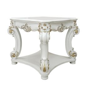 ACME Vendom End table, Antique Pearl Finish LV01328