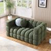 62.2length ,35.83" deepth ,human body structure for USA people, marshmallow sofa,boucle sofa ,OLIVE GREEN 2S BOUCLE