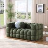 62.2length ,35.83" deepth ,human body structure for USA people, marshmallow sofa,boucle sofa ,OLIVE GREEN 2S BOUCLE