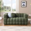 62.2length ,35.83" deepth ,human body structure for USA people, marshmallow sofa,boucle sofa ,OLIVE GREEN 2S BOUCLE