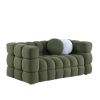 62.2length ,35.83" deepth ,human body structure for USA people, marshmallow sofa,boucle sofa ,OLIVE GREEN 2S BOUCLE