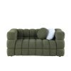 62.2length ,35.83" deepth ,human body structure for USA people, marshmallow sofa,boucle sofa ,OLIVE GREEN 2S BOUCLE