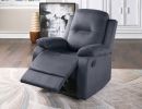 Elegant Modern Ebony Color Microfiber Motion Recliner Chair 1pc Couch Manual Motion Plush Armrest Tufted Back Living Room Furniture