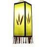 National Style Cloth Lantern With Tassel Creative Handmade Home Decor Painted Lamp Shade, Yellow