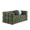 62.2length ,35.83" deepth ,human body structure for USA people, marshmallow sofa,boucle sofa ,OLIVE GREEN 2S BOUCLE