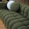 62.2length ,35.83" deepth ,human body structure for USA people, marshmallow sofa,boucle sofa ,OLIVE GREEN 2S BOUCLE