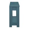 TREXM Console Table/Sofa Table with Storage Drawers and Bottom Shelf for Entryway Hallway(Dark Blue)