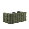 62.2length ,35.83" deepth ,human body structure for USA people, marshmallow sofa,boucle sofa ,OLIVE GREEN 2S BOUCLE