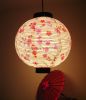 Japanese-style Paper Lantern Handmade White Florals Hanging Lampshade Decorative Home Restaurant