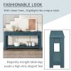 TREXM Console Table/Sofa Table with Storage Drawers and Bottom Shelf for Entryway Hallway(Dark Blue)