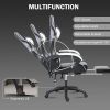 Ergonomic Gaming Chair for Adults, Comfortable Computer Chair for Heavy People, Adjustable Height Office Desk Chair with Wheels