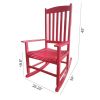 Rocking Chair, All Weather Resistant Poly Lumber Outdoor Porch Rocker, Rocking Chairs for Outdoor, Indoor, Patio, Deck, Garden, Backyard